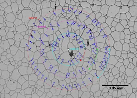 Grain Size for Circular Intercept Pattern