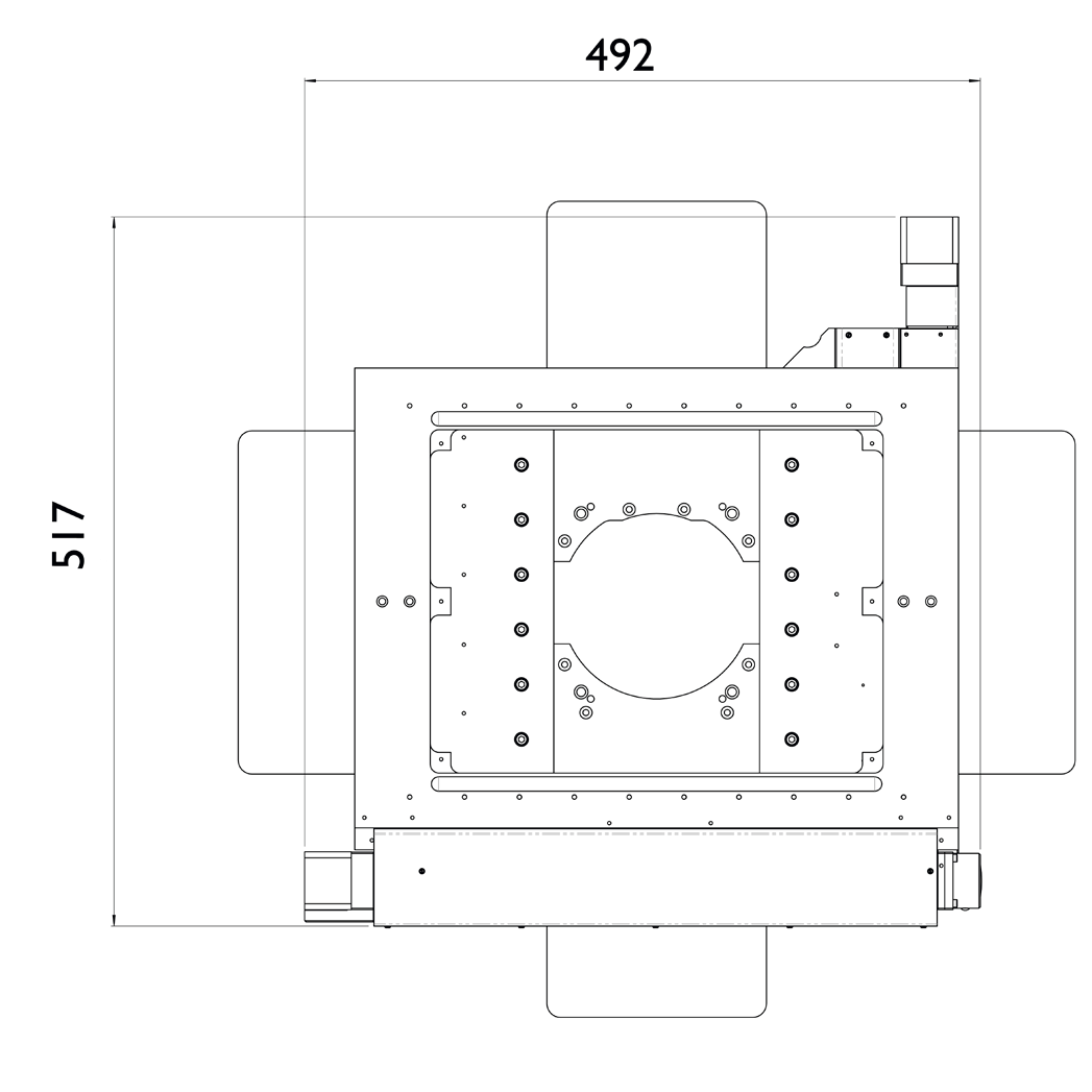 Dimensions of Prior H112 Motorized Stage
