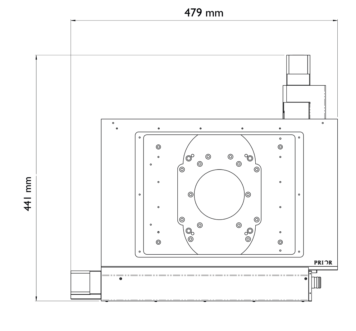 Prior H116 Motorized Stage Dimension