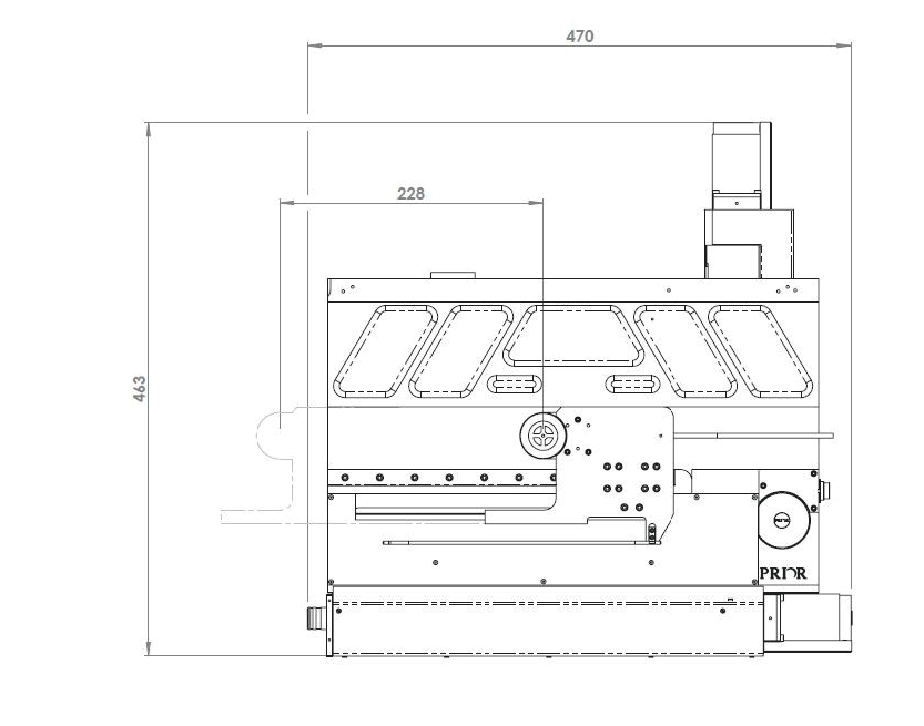 Dimensions of Prior H116SPN Motorized Stage