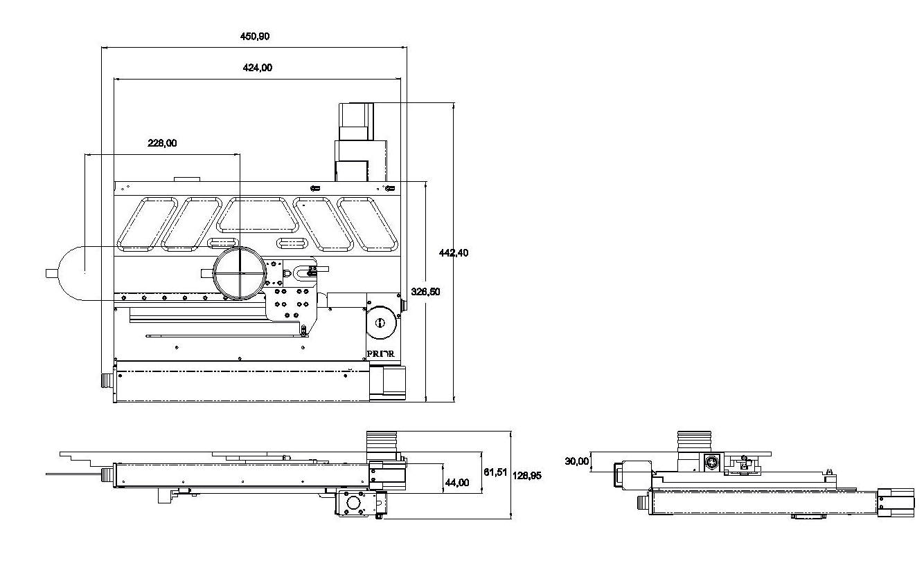Prior HWL6AL12 Motorized Stage Dimension